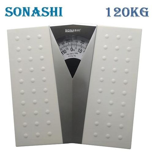 Sonashi Pèse Personne Mécanique Avec Base Solide 120Kg-SSC- 2226 -Gris-Noir