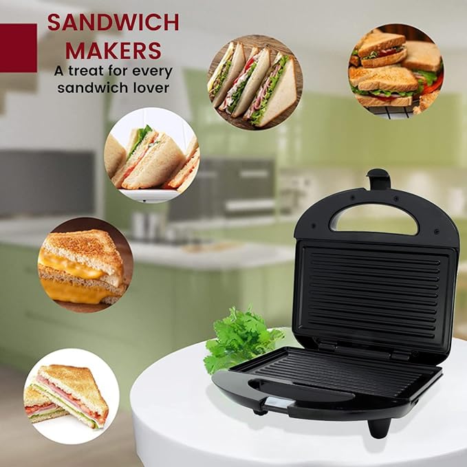 Panineuse Grill à sandwich antiadhésif à 2 tranches Sonashi SGT-853N