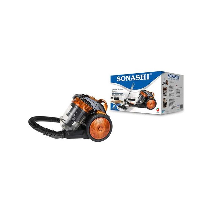 Sonashi Aspirateur Traîneau SVC-9028C - 2000 Watts - Réservoir 3 Litres - Noir/Orang