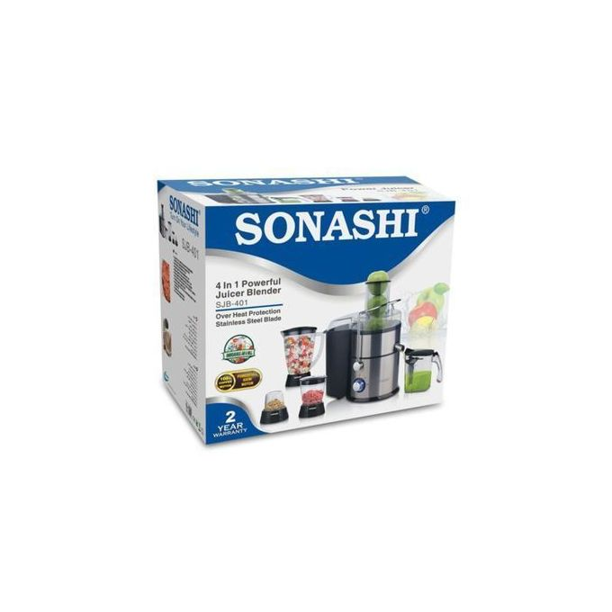 Sonashi Blender Hachoir Moulin a café et épices multifonction 4en1 800W