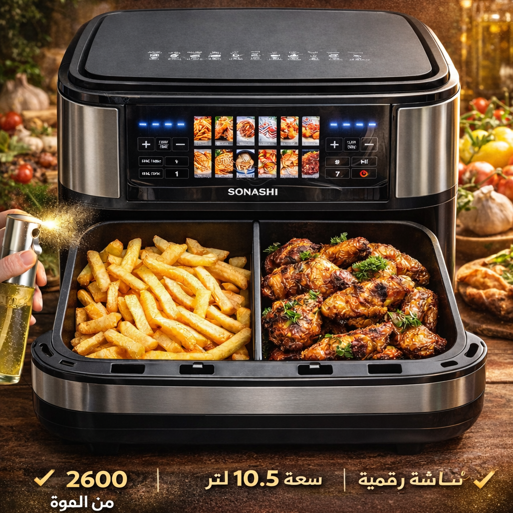 قلاية هوائية رقمية SONASHI SAF-115 10.5l 2600w
