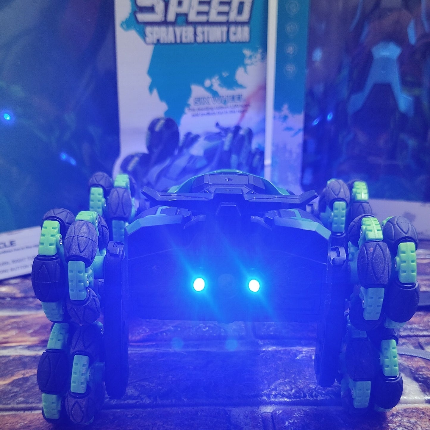 🚗 سيارة sprayer stunt car&nbsp; بـ 8 عجلات – متعة، قوة، وذكاء!