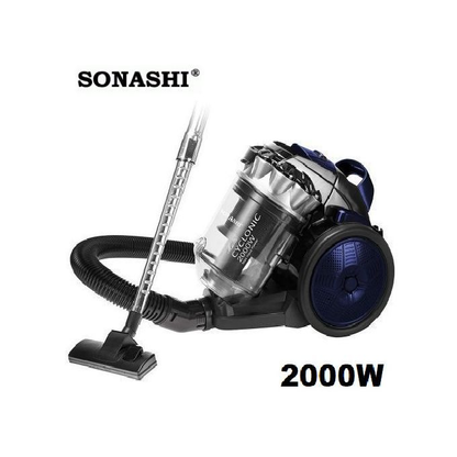 Sonashi Aspirateur sans Sac - 2000 Watts - Réservoir 3 LitresSVC-9028C - Noir/ Bleu