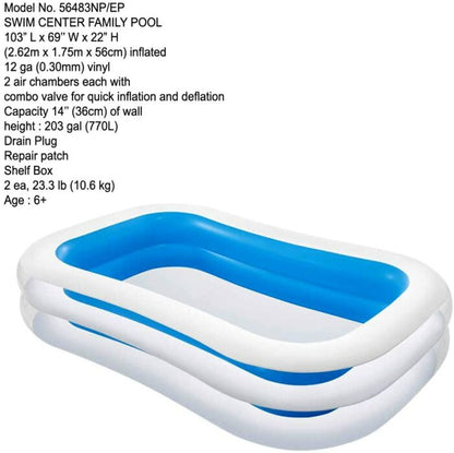 Intex 56483 piscine Swim Center Inflatable Family 262x175x56cm