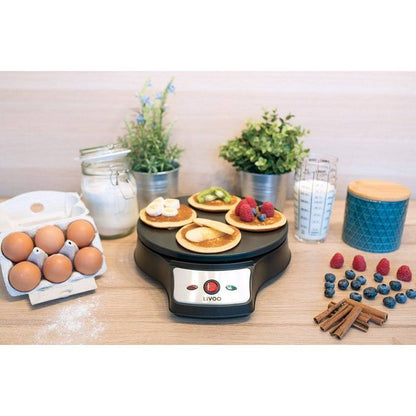 LIVOO Crêpière Électrique 2 en 1 – 1000W – Produit Original France 🇫🇷