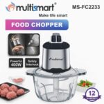 Multismart Hachoir Électrique 3L 400W en Verre – 6 Lames Inox | Mincuteur de Viande et Légumes – Image 2