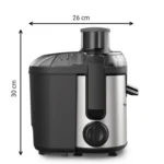 Moulinex Centrifugeuse FRUTELIA - 2 vitesses - 400 W JU420D10 - inox – Image 4