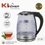 Bouilloire Électrique en Verre 1.8L – 1500W avec LED &amp; Arrêt Automatique | KItCHEF KT-18C