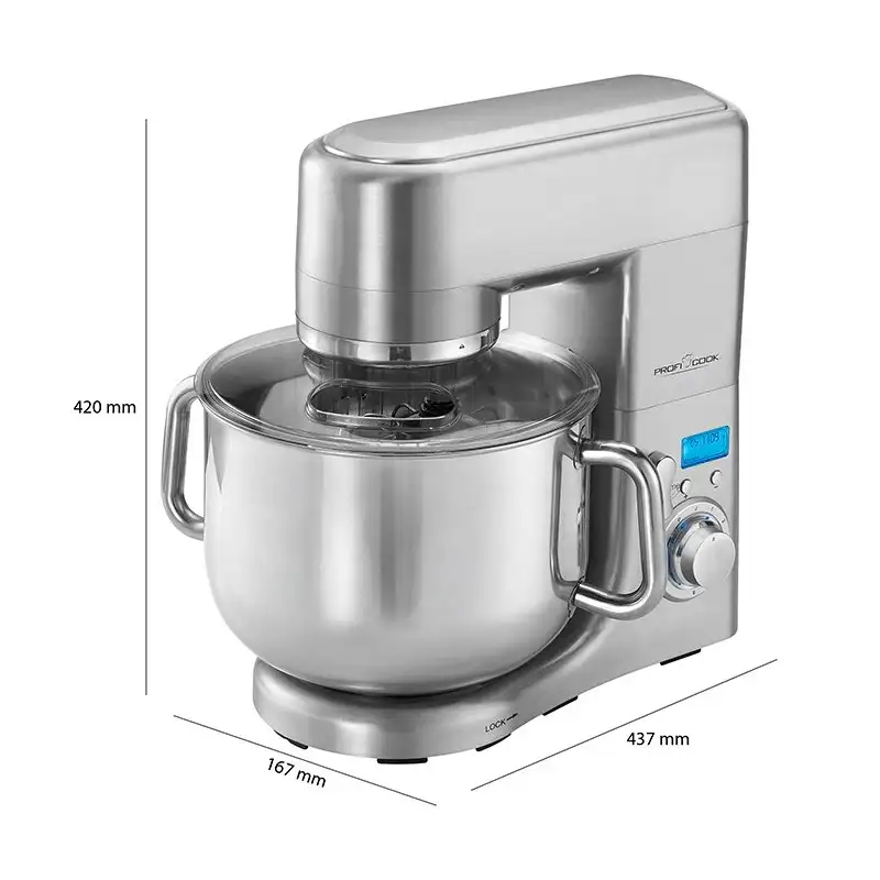 Proficook Profi Cook PC-KM 1096 Robot de cuisine multifonction, 10 L, 1500 W, acier inoxydable Robot pétrin de Cuisine Multifonction ProfiCook (PC-KM 1096) – Puissance Professionnelle 10L – Image 1