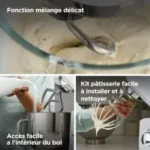 Robot Petrin Pâtissier Kenwood kMix (KMX750BK) – Puissance et Sobriété en Noir – Image 15