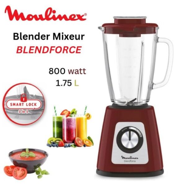 Moulinex blendforce glass blender 1.75l 800w lm430510