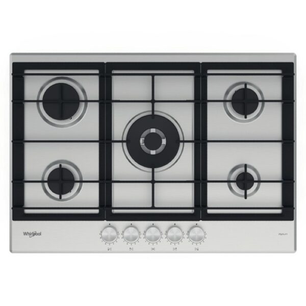 Whirlpool plaque gaz 5 feux 75cm GMWL 728/IXL