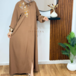 Hijab Premium Marron  – Élégance & Fluidité