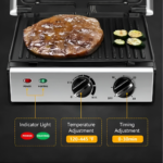 Presse Panini et Grill Électrique Sonashi GT-887 - 2000W - Ouverture 180° – Image 2