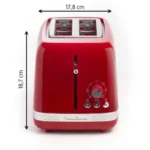 Grille-pain Moulinex Soleil – 2 Fentes – Design Rétro (Rouge) – Image 2