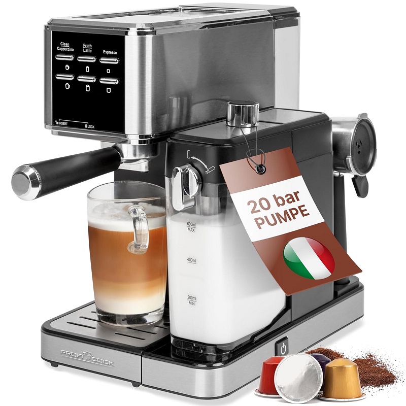 ProfiCook cafétiere 2en1 PC ES 1266 Cafetière 2-en-1 Proficook (PC-ES 1266) – Polyvalence et Style – Image 1
