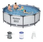 Piscine Hors-Sol Bestway Steel Pro – 9150 Litres (366 x 366 x 100 cm)