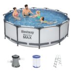 Piscine Hors-Sol Bestway Steel Pro – 9150 Litres (366 x 366 x 100 cm)