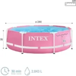 Intex piscine ronde rose 2.44x2.44 x0.76m 28290 – Image 7