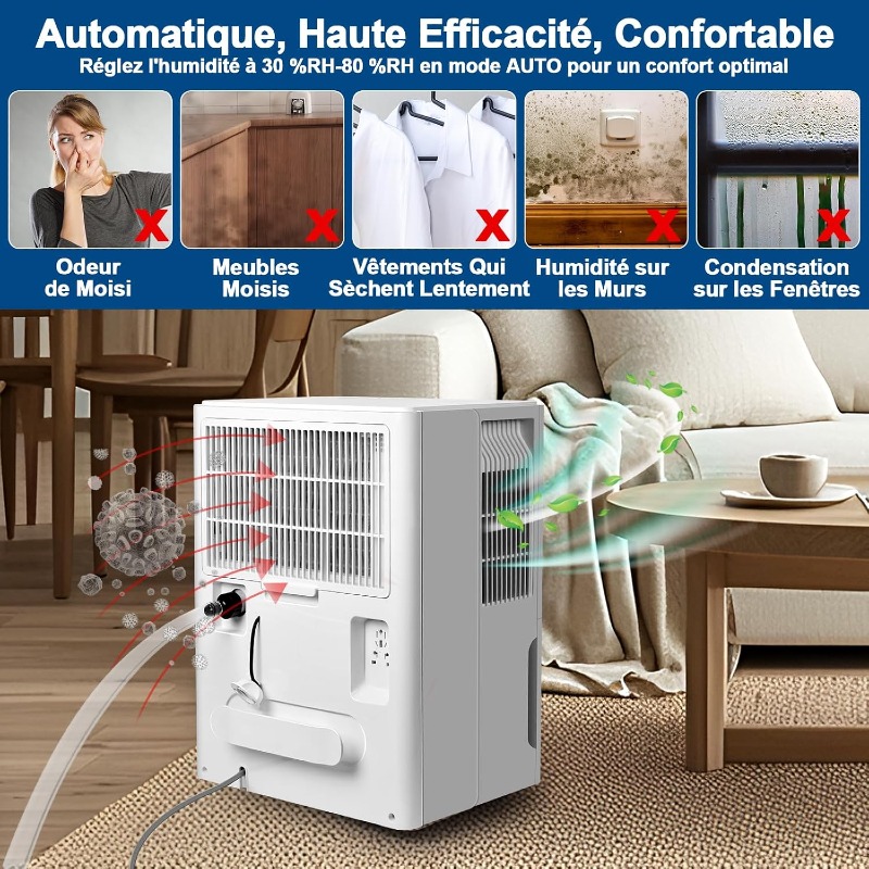 VALBERG Déshumidificateur purificateur d'air 30L/H Déshumidificateur Valberg – Capacité 30L/jour – Image 1