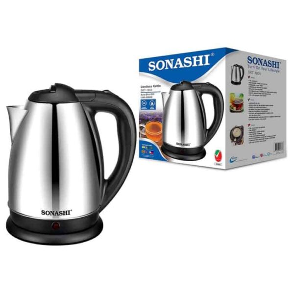 Bouilloire Électrique Sonashi en Acier Inoxydable – 1.8L (SKT-1804)