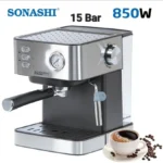 Machine à Café Espresso Sonashi (SCM-4967) – 15 Bars – Image 2