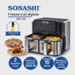 Friteuse à Air Digitale Sonashi (SAF-105) – Double Bac 10L – Image 3