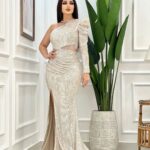 Robe de Soirée Scintillante Asymétrique "Aura Éclatante" – Image 4
