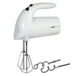 Batteur Électrique Clatronic HM 3014 Blanc 250W - Batteur de Cuisine avec Fouets & Crochets Inox | Palayra