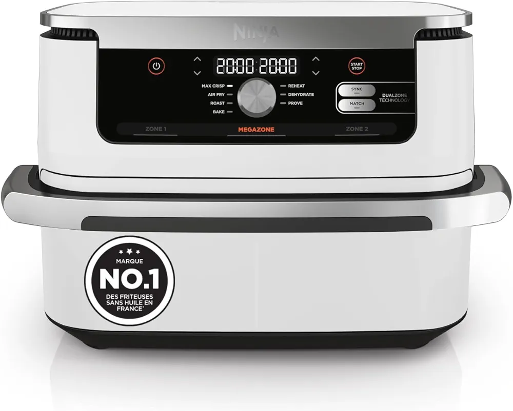 Friteuse sans huile Ninja10.4l Foodi Flex AF500EUwh blanc Friteuse sans Huile Air Fryer Ninja Foodi FlexDrawer 10.4L AF500EUWH Blanc | Palayra – Image 1