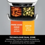 Friteuse sans Huile Air Fryer Ninja Foodi FlexDrawer 10.4L AF500EUWH Blanc | Palayra – Image 4