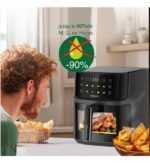 Air Fryer Robuste 8L 2000W - Friteuse Sans Huile Tactile avec Fenêtre AF8 | Palayra – Image 3