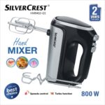 Batteur Électrique SilverCrest HM9402-GS Inox 800W - Batteur de Cuisine Ultra-Puissant 6 Vitesses + Turbo | Palayra