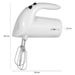Batteur Électrique Clatronic HM 3014 Blanc 250W - Batteur de Cuisine avec Fouets & Crochets Inox | Palayra – Image 3