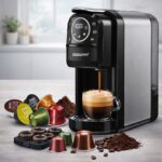 Cafetière Expresso 3 en 1 Sonashi SCM-4984 - Multi-Capsules & Café Poudre 20 Bars 1400W | Palayra
