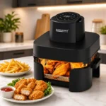Friteuse sans Huile Air Fryer Sonashi 1600W à Double Bac et Écran Tactile | Palayra
