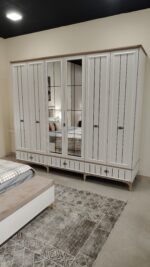Chambre à Coucher Complète "Porto" (Design Épuré, Lit Capitonné & Dressing Spacieux) | Palayra – Image 3