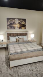 Chambre à Coucher Complète "Porto" (Design Épuré, Lit Capitonné & Dressing Spacieux) | Palayra – Image 5