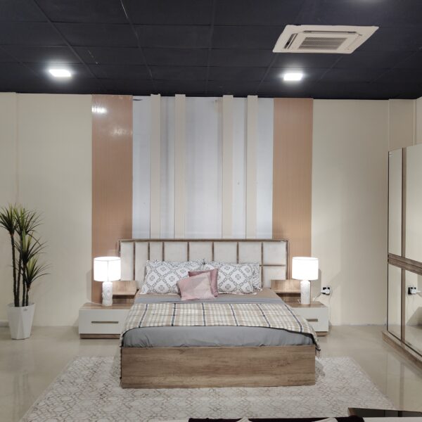 Chambre à Coucher  "Aviva" Complète Moderne (Lit, Armoire & Coiffeuse) | Palayra