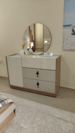 Chambre à Coucher Complète "Lucas" (Panneaux Effet Marbre, Lattes Lumineuses & Dressing) | Palayra – Image 5