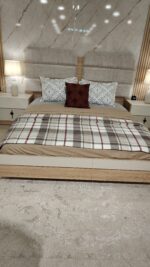 Chambre à Coucher Complète "Lucas" (Panneaux Effet Marbre, Lattes Lumineuses & Dressing) | Palayra – Image 6