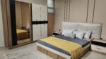 Chambre à Coucher Complète "Flamme" (Design Chaleureux, Lit & Dressing) | Palayra – Image 3