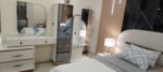 Chambre à Coucher Adulte de Luxe Hêtre - Tissu Bouclé & Miroir Fumé | Palayra – Image 4