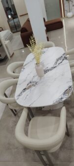 Table à Manger Design Alpha Dt-1981 - 6 Chaises Effet Marbre | Palayra – Image 3