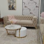 Salon Chesterfield de Luxe Scorpion - Capitonnage Main & Piétement Doré | Palayra