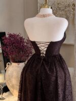 Robe de Soirée Princesse en Dentelle Bustier Cœur avec Corset Lacé (Modèle Romance Nocturne) | Palayra – Image 2