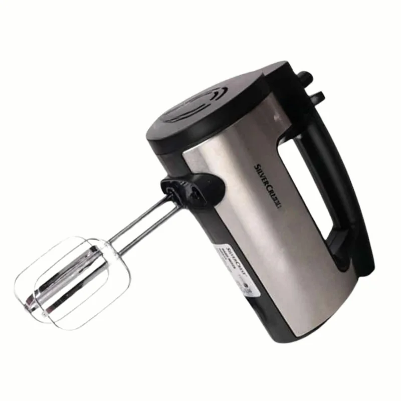 Batteur à Main Électrique SilverCrest en Inox - 300W, Modèle HM833 - Noir et Argent Batteur Électrique SilverCrest HM833 300W - Batteur Inox Noir & Argent avec Fouets & Crochets | Palayra – Image 1