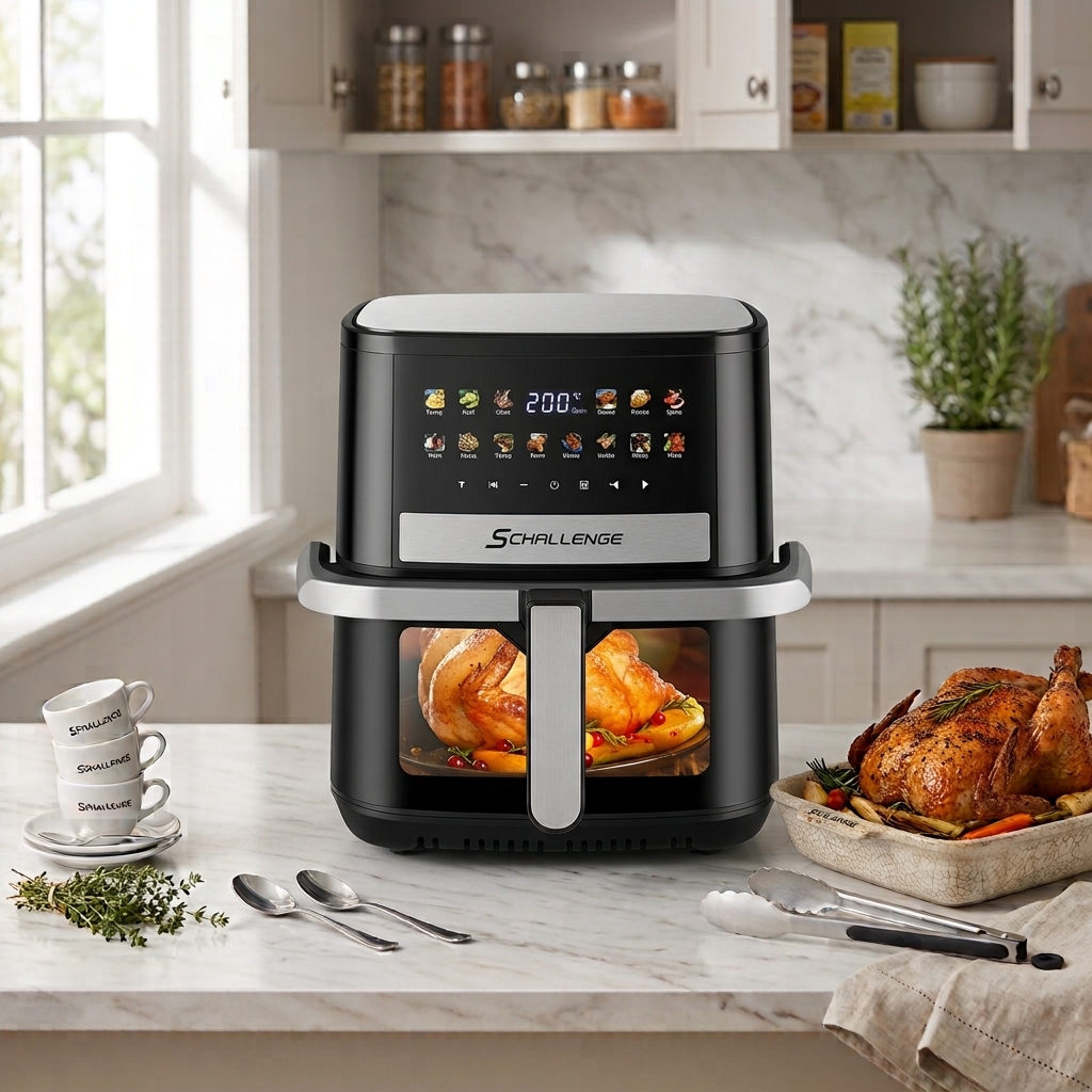 Airfryer AMB-38 AF 10L 2000W Inox Fenêtre Visible LED Friteuse sans Huile Air Fryer AMB 10L 2000W Inox avec Fenêtre de Visualisation (AMB-38 AF) | Palayra – Image 1